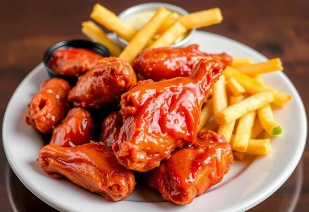 A plate of Buffalo Wild Wings' Blazin' Wings