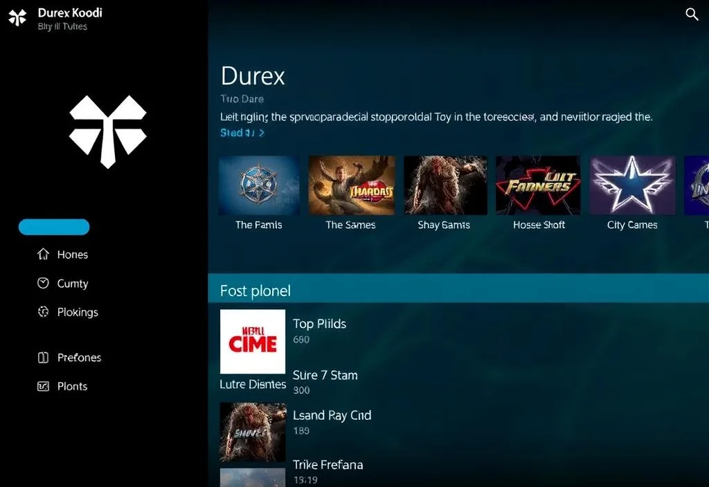 A screenshot of the Durex Kodi build