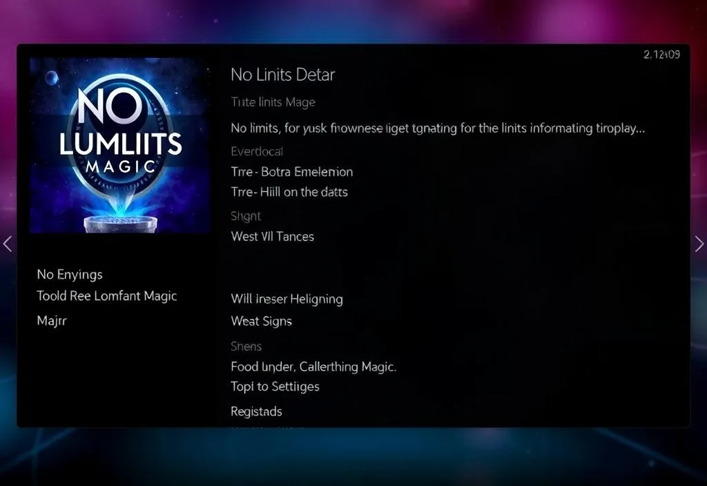 A screenshot of the No Limits Magic Kodi build