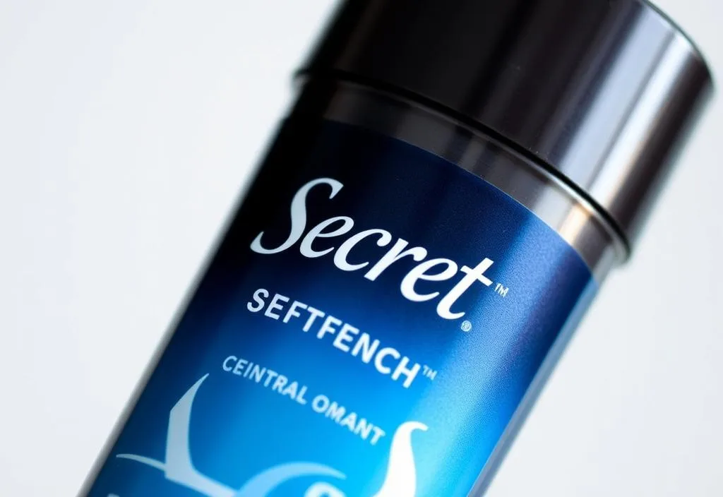 A close-up shot of a Secret Clinical Strength deodorant stick with a sleek and modern design