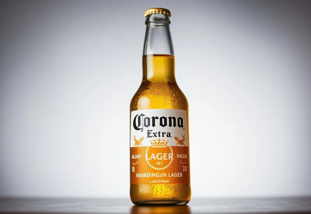 A bottle of Corona Extra lager beer