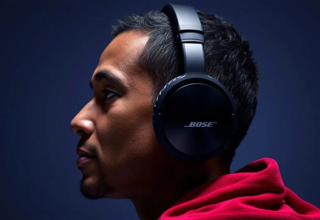 Bose 700 headphones with a person wearing them