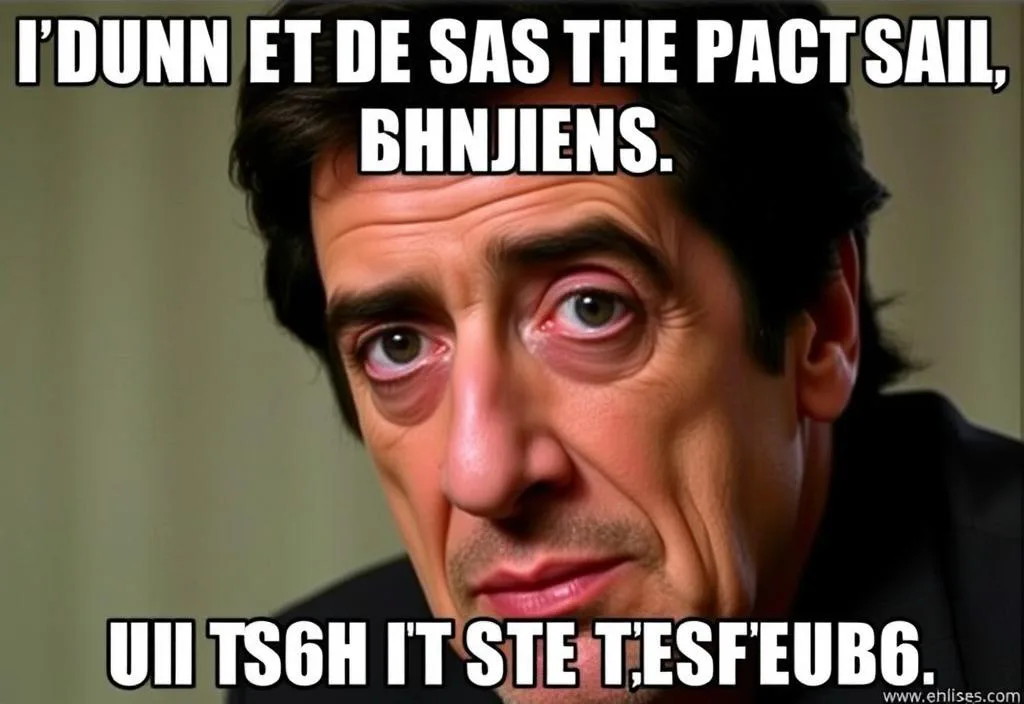 Al Pacino's face on a meme, with a humorous caption