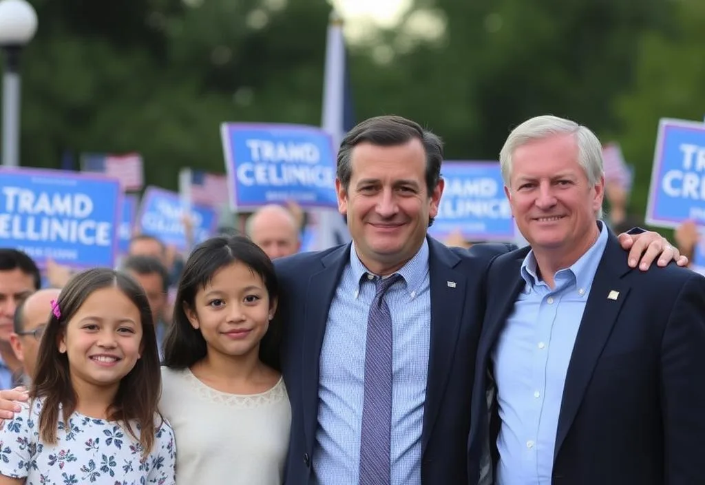 Ted Cruz with his family