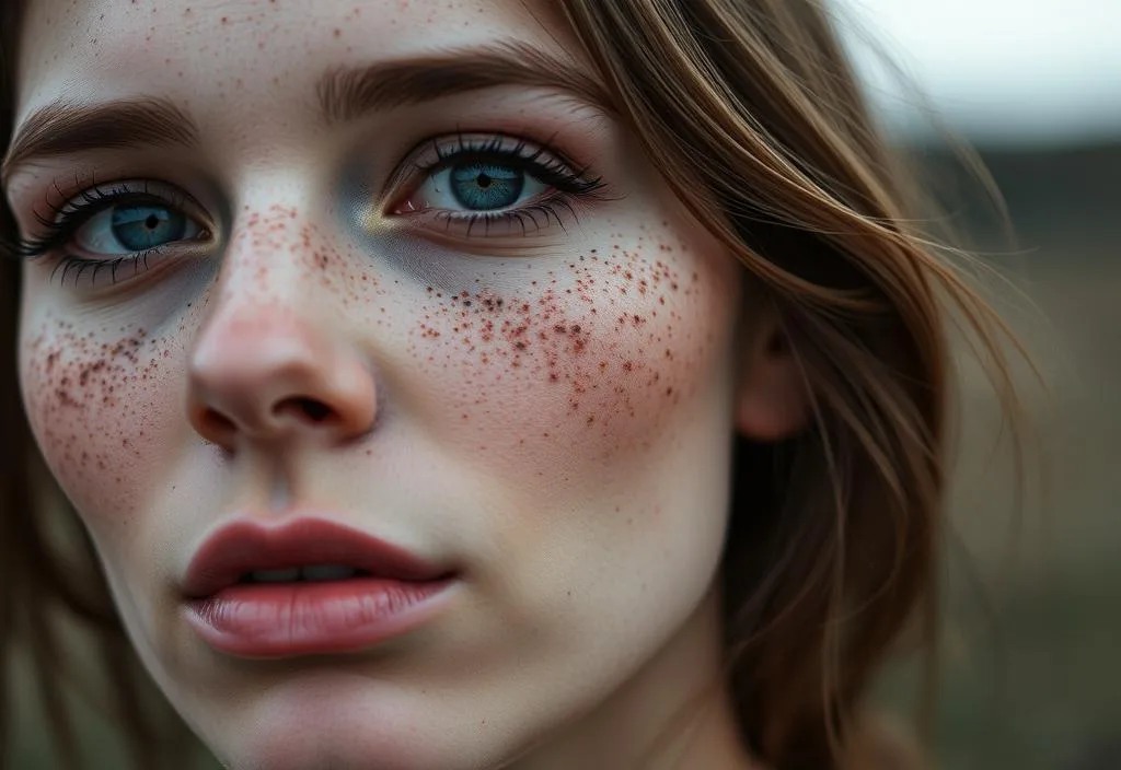 A woman with dark spots on her face