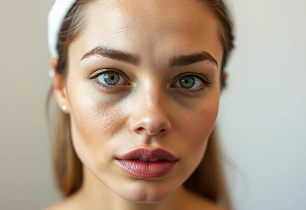 A woman with hyper-pigmentation on her face