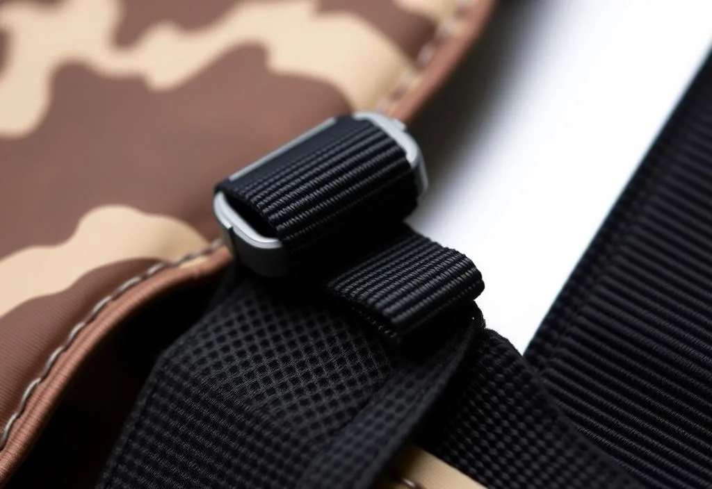 A close-up of a Blackhawk velcro strap's velcro closure