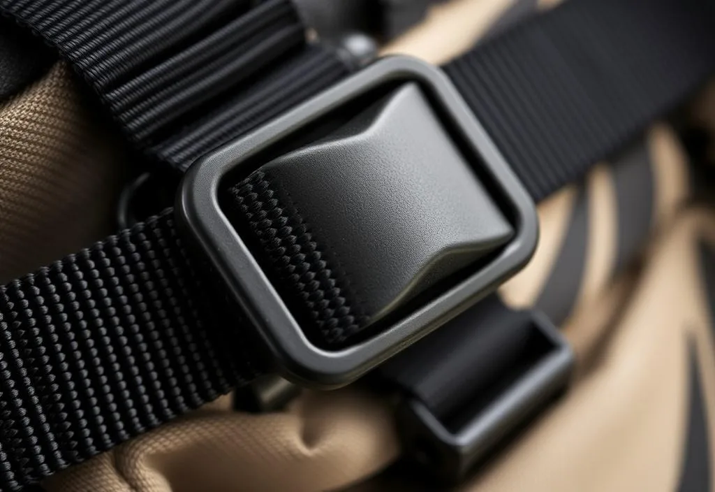 A close-up of a Blackhawk heavy-duty quick-release velcro strap