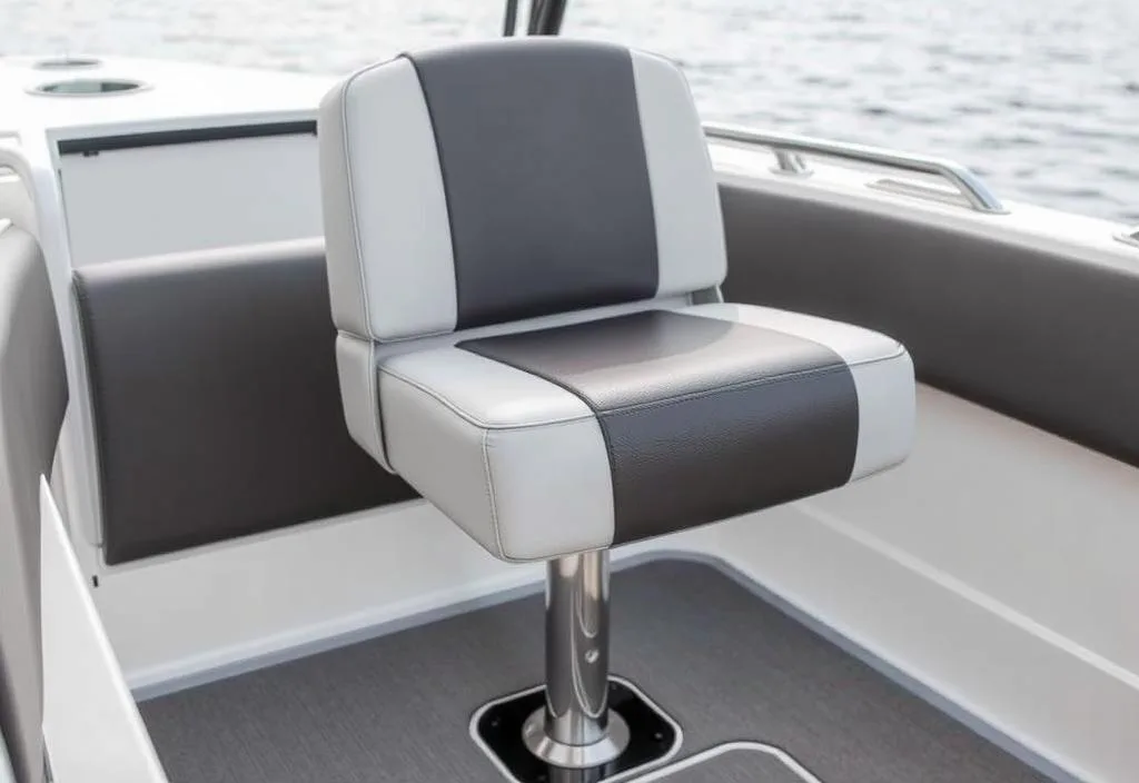 A photo of the ComfortCraft boat seat post, showcasing its comfortable design