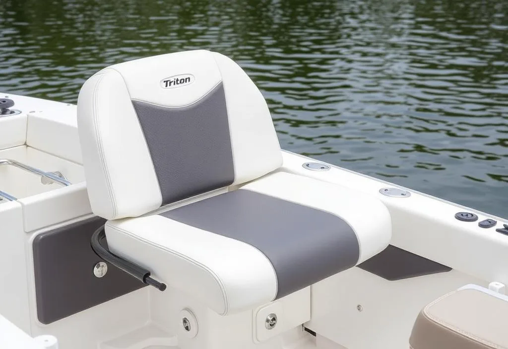 A photo of the Triton boat seat post, showcasing its comfortable design