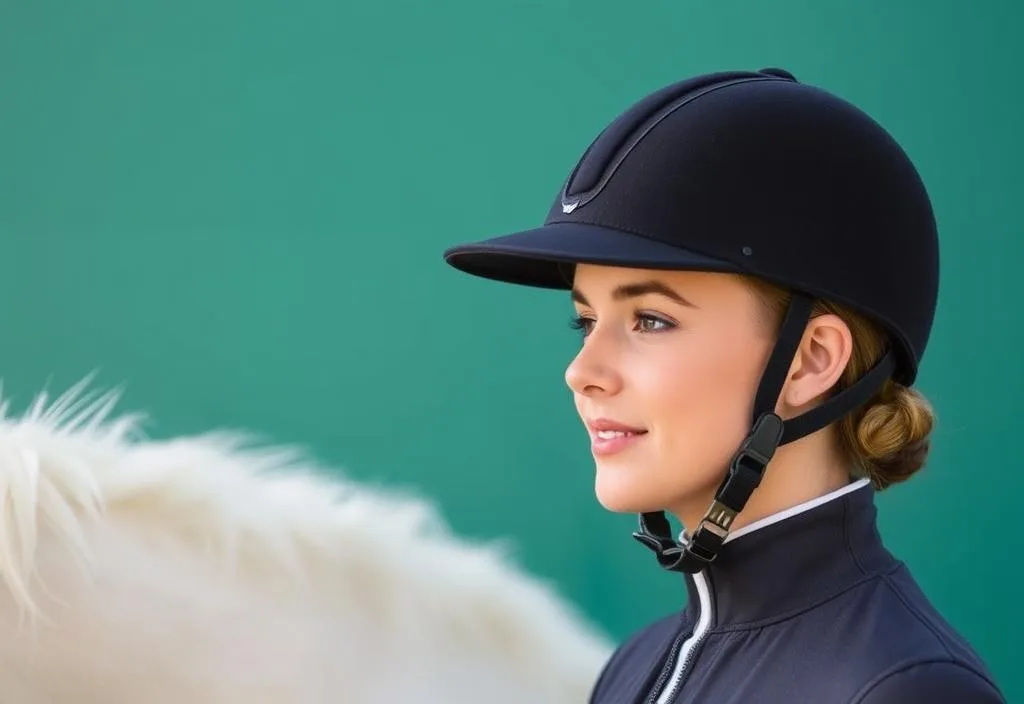 Riding hats with adjustable straps and a comfortable fit