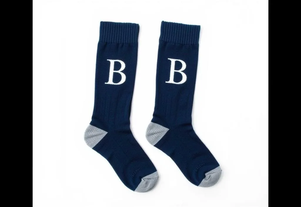 A pair of monogrammed socks with a best man's title