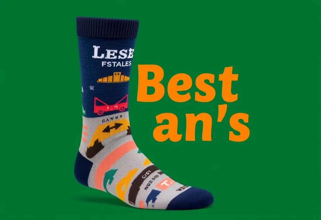 A pair of socks with a fun design and a best man's title