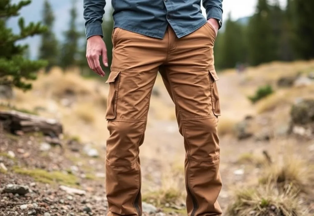 A pair of The North Face Work Trousers in an outdoor setting