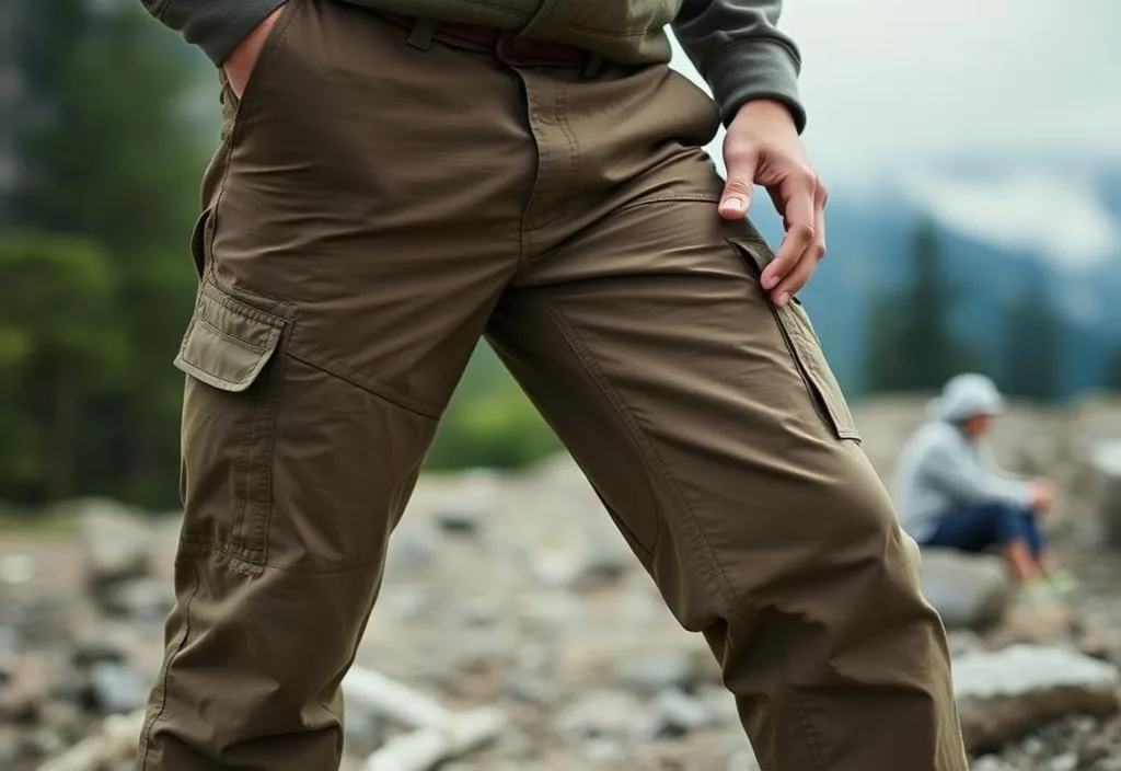 A pair of Patagonia Work Trousers in an outdoor setting