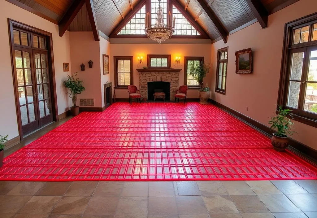 A house with radiant floor heating and tile flooring