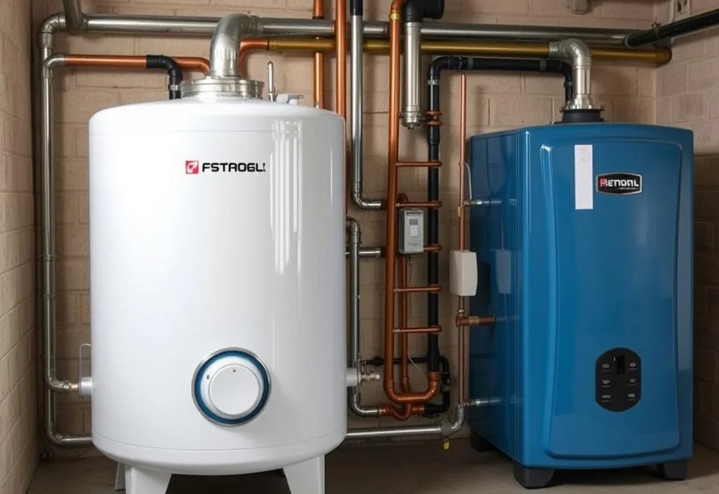 An oil heating system with a tank and boiler